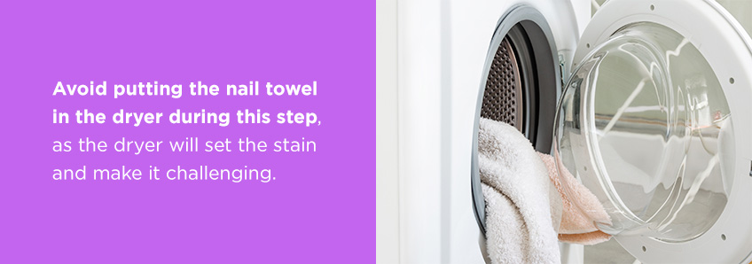 Step 2: Let the Nail Towel Dry Completely