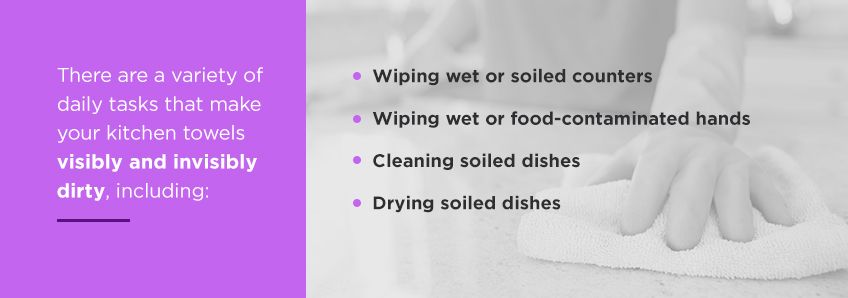 How Often to Clean Kitchen Towels to Avoid Getting Sick, E. Coli