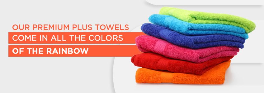 premium plus towels from Towel Super Center come in many colors