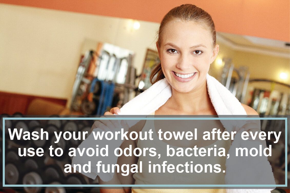 wash your workout towel after every use