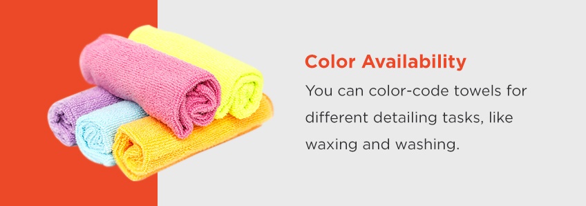 you can color code towels for different detailing tasks