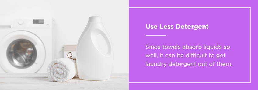 używaj mniej detergentu