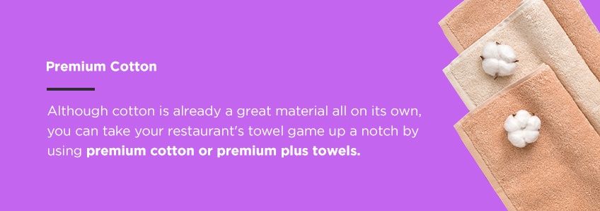 premium cotton towels for restaurant