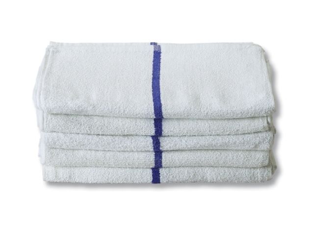 300 NEW STRIPE BAR TOWEL BAR MOPS RESTAURANT KITCHEN CLEANING TOWEL BLUE 16X19