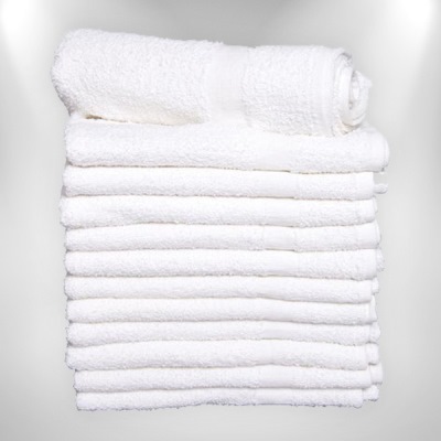 6 NEW white HAND/bath towels 16X27 wholesale utility HOTEL towels 100% COTTON 