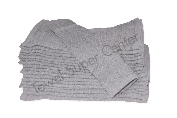 Silver Grey Washcloths Premium 100% Cotton Wholesale  