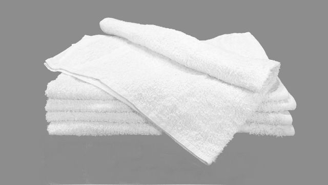 Bulk Premium Gym Towels, White 15x25
