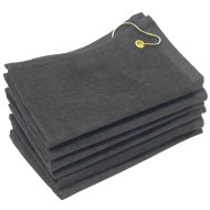 16X24 Charcoal Grey Golf Towels Corner Grommet