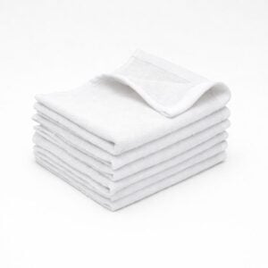 11x18 white fingertip towel made of 100% cotton