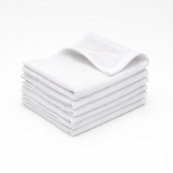 11x18 white fingertip towel made of 100% cotton