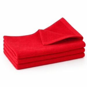 Wholesale fingertip towels in red size 11x18