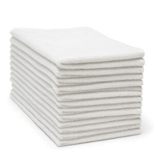 11x18 white fingertip towel made of 100% cotton