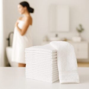 Economy White bath Towels Wholesale