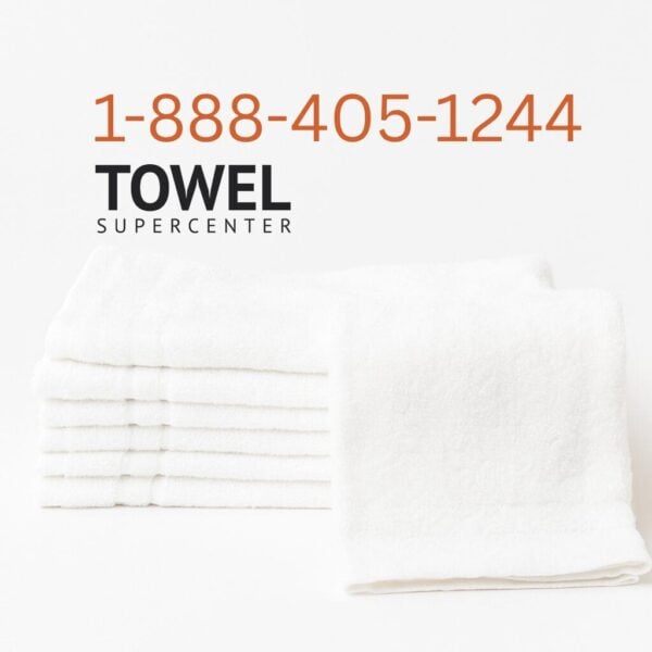 15x25 Premium Plus white hand towels made from 100% cotton