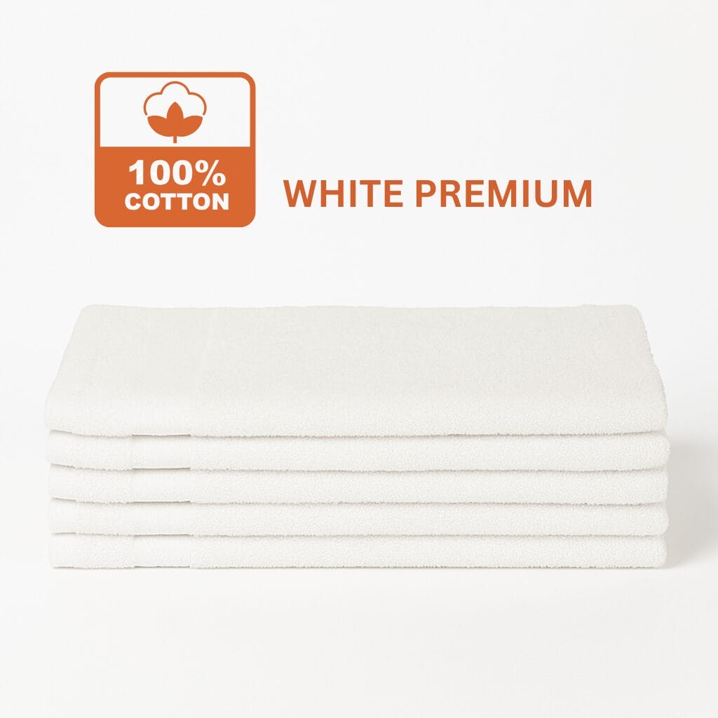 Premium 100% Cotton Wholesale White Hand Towels