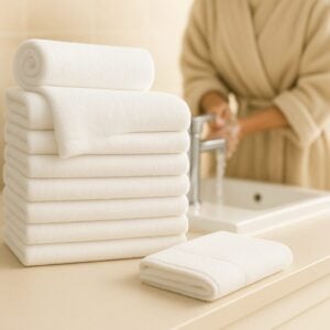 Economy White Hand Towels Wholesale