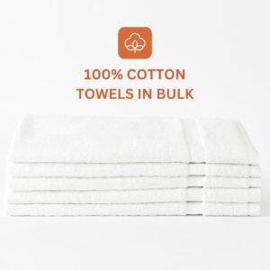16×27 premium white hand towels made from 100% cotton