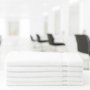 16×27 premium white hand towels 86/14 blended fabric