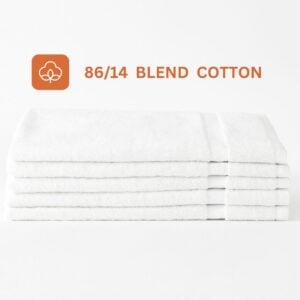 16×27 premium white blended hand towels