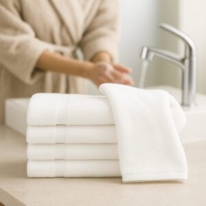 Premium Plus 100% Cotton Wholesale White Hand Towels