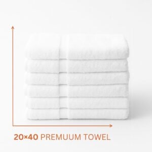 Premium 100% Cotton White Wholesale Bath Towels