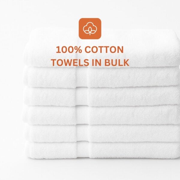 Premium 100% Cotton White Wholesale Bath Towels