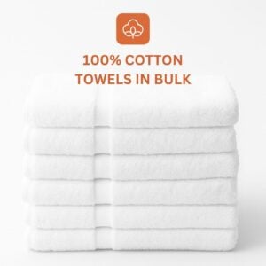 Premium 100% Cotton White Wholesale Bath Towels