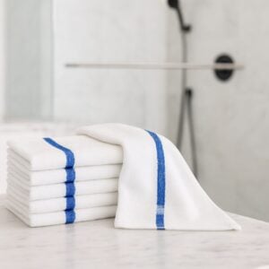 Wholesale Blue Stripe Bath Towels