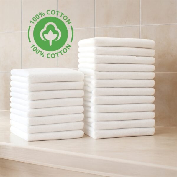 22x44 White Wholesale Bath Towels