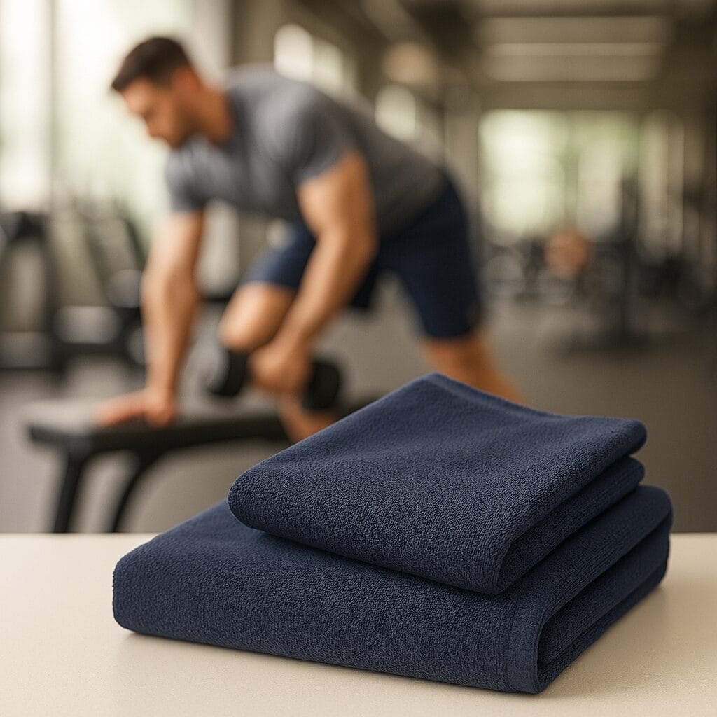 Premium navy blue bath towels 22x44 inches made of 100% cotton