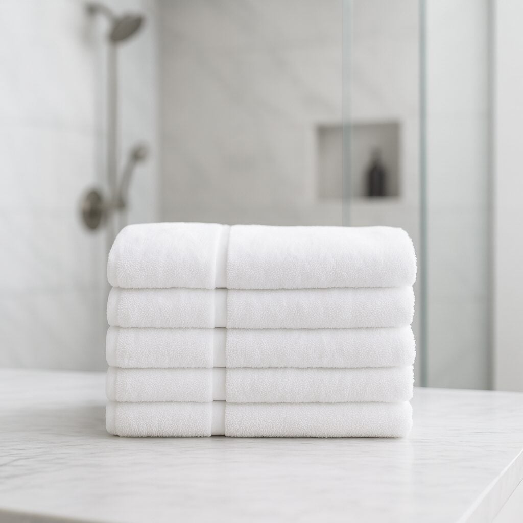 Premium 100% Cotton White Wholesale Bath Towels