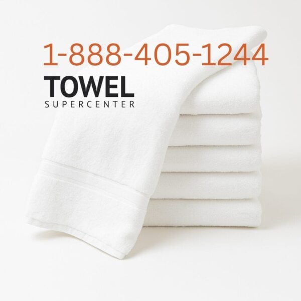 24x48 white gym bath towels, 86/14 cotton-poly blend for gyms