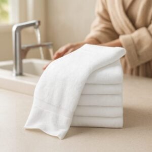 Premium 100% Cotton Wholesale White Bath Towels