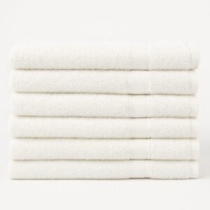 24x50 premium white gym bath towels made from 100% cotton