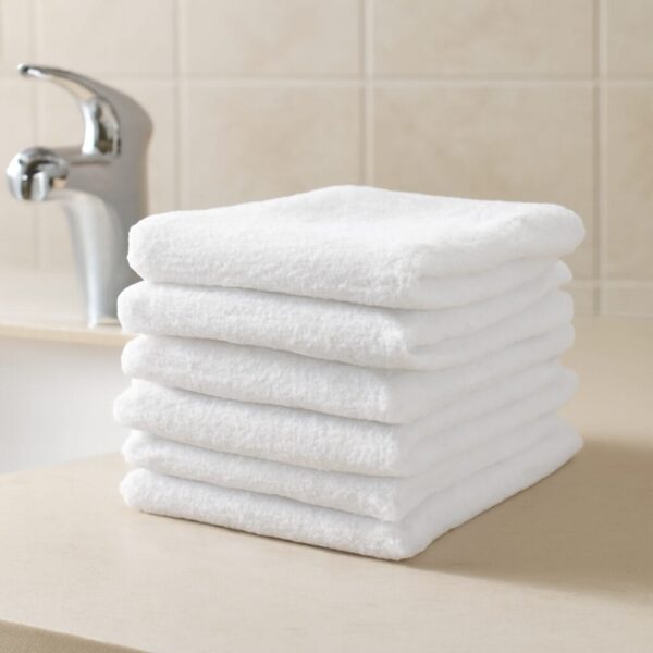 12x12- Premium White Washcloths - 1Lb/doz100% Cotton - Image 3