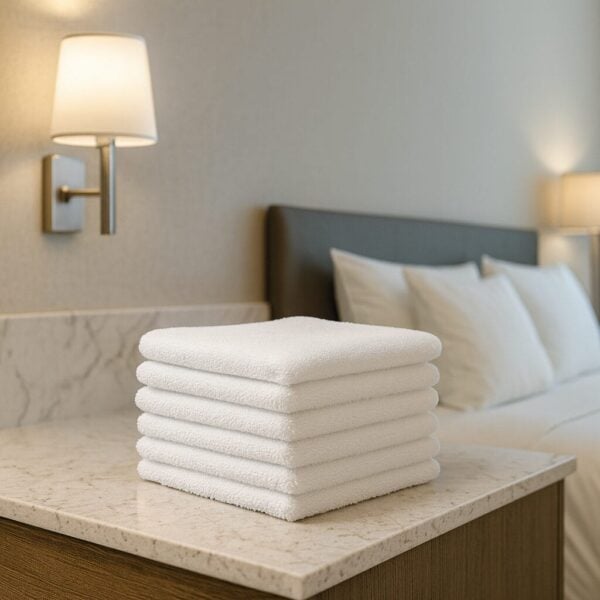 12x12- Premium White Washcloths - 1Lb/doz100% Cotton - Image 2
