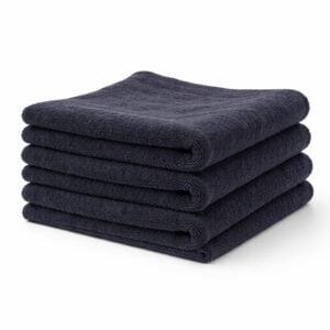 Premium black washcloths 13x13 inches made from 100% cotton available for wholesale purchase