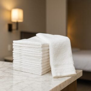 15x25 white hand towel 100% cotton economy quality