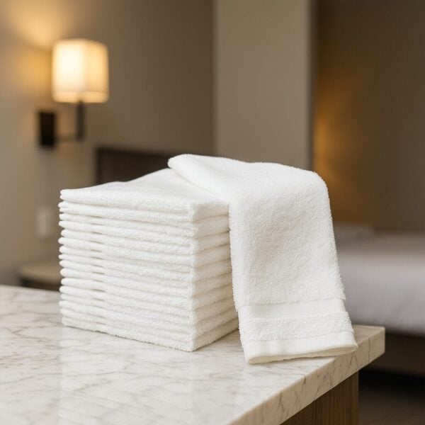 15x25 white hand towel 100% cotton economy quality