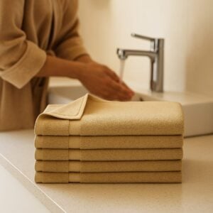 plush beige 15x25 hand towels crafted from 100% cotton