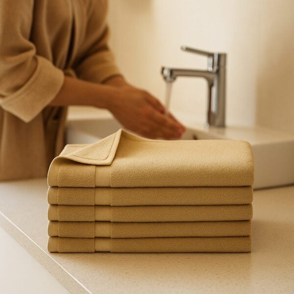 16x27 premium beige wholesale hand towels made from 100% cotton