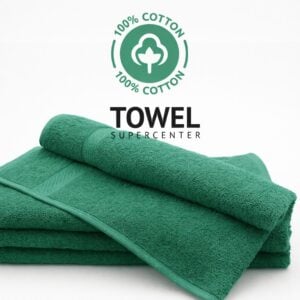 15x25 hunter green cotton hand towels for gyms or spas