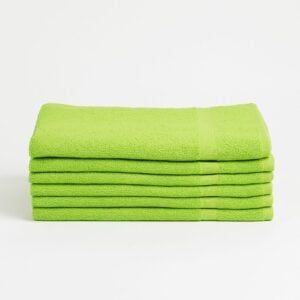 15x25 lime green cotton hand towels for gyms or salons