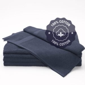 Premium navy blue hand towels 15x25 inches made of 100% cotton