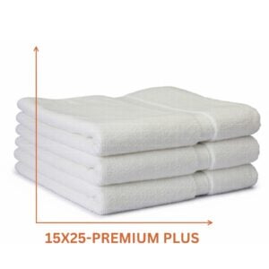 15x25 premium plus white hand towels 100 percent cotton