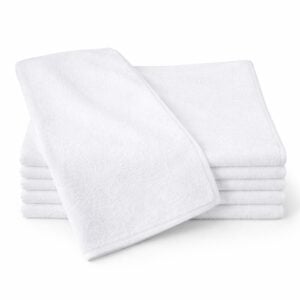 100% Cotton Wholesale Ribbed Bar Mops in White