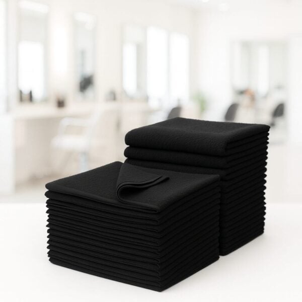 16x26-Black Bleach Resistant Hand towels 100% Cotton - Image 2