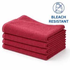 Wholesale 100% cotton bleach resistant hand towels burgundy