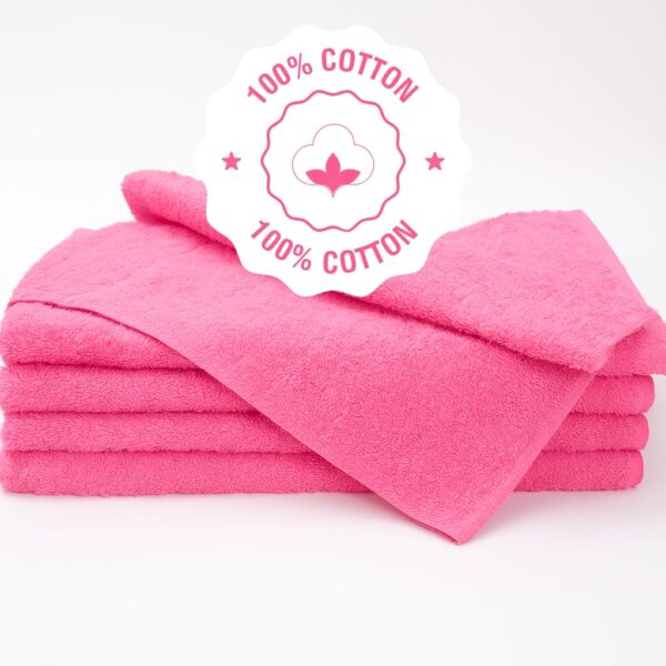 16x27- Premium Hot Pink hand towels 100% cotton - Image 3