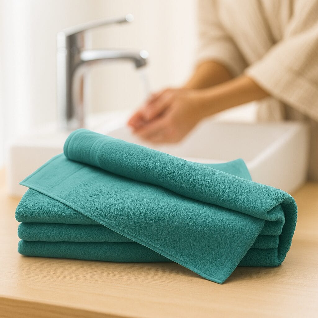 16x27- Premium Hunter Green hand towels 100% cotton - Image 2